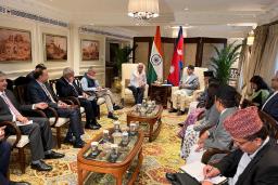 प्रधानमन्त्री दाहालसँग भारतीय विदेशमन्त्रीको भेटवार्ता
