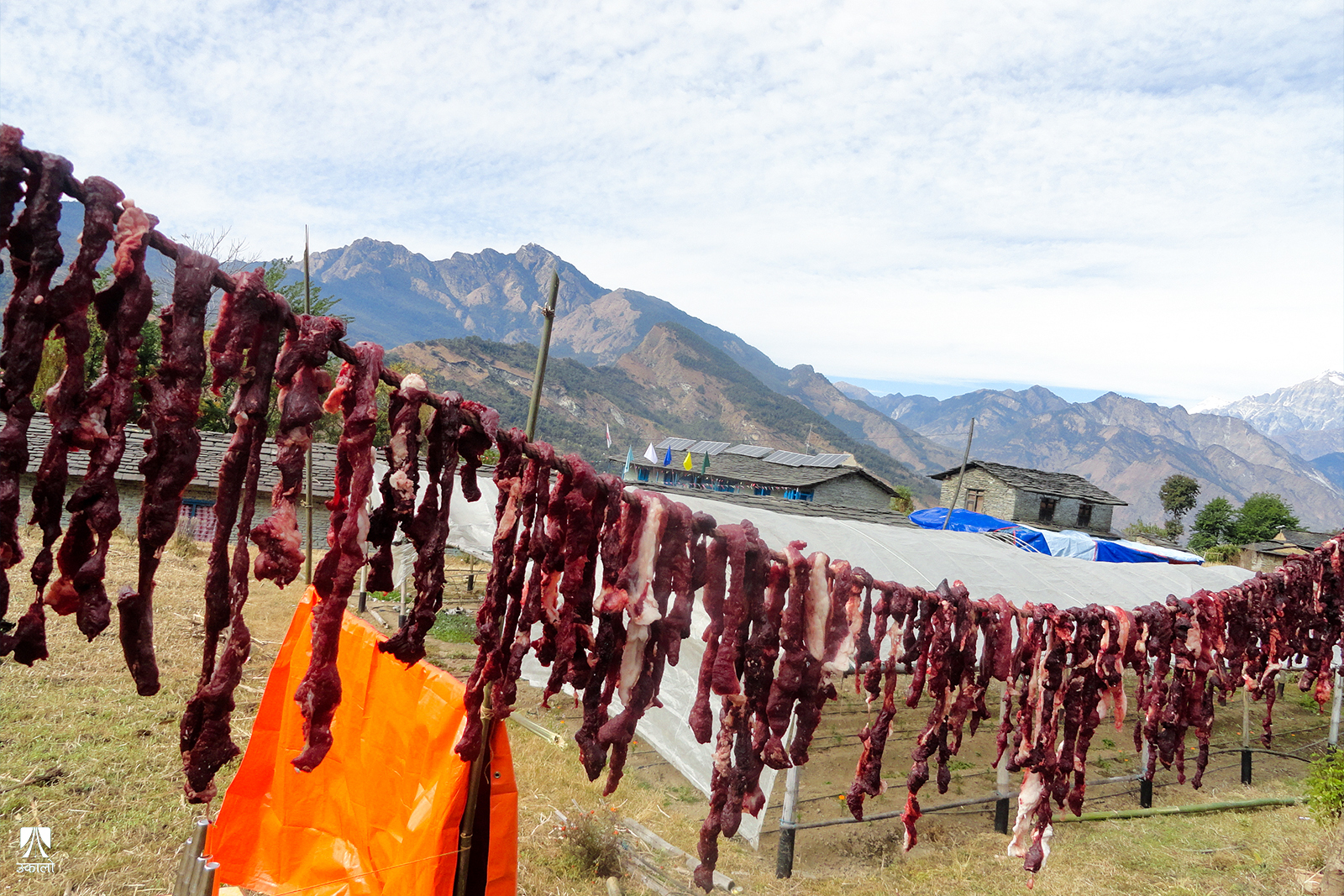 म्याग्दीको एक घरमा सुकुटी तयार गरिँदै। फाइल तस्वीर