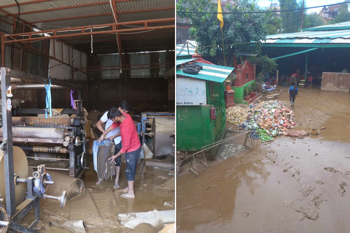 बाढीले इमाडोलका उद्योग र बल्खु तरकारी बजारमा करोडौँको क्षति