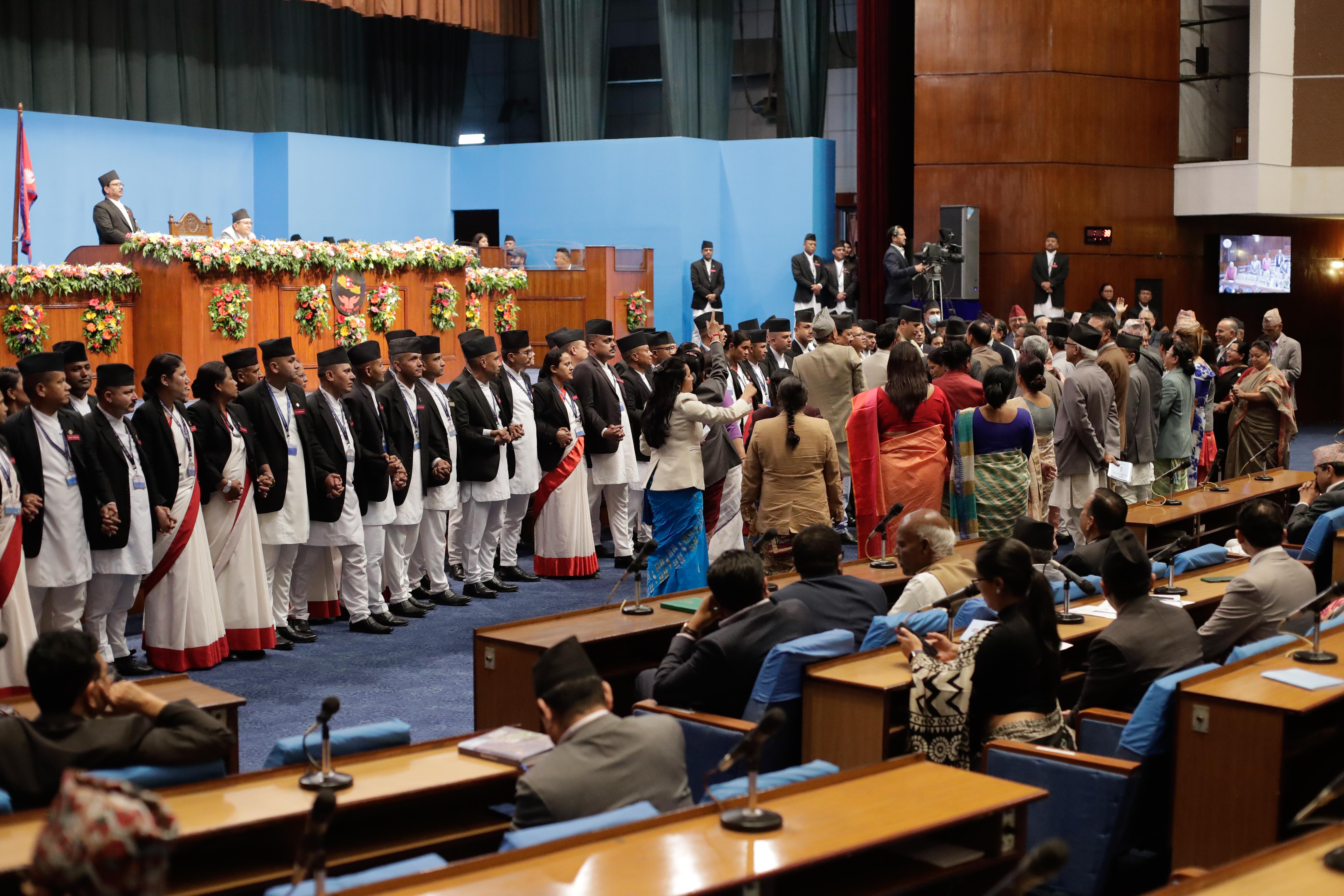 कांग्रेसको अवरोधका कारण प्रतिनिधिसभामा पेश हुन पाएन ‘धन्यवाद प्रस्ताव’