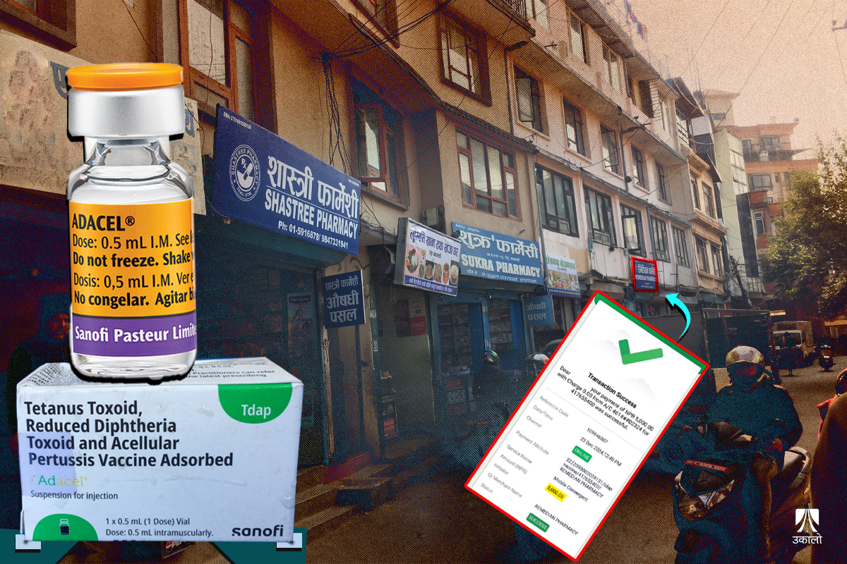 औषधि विभागमा दर्ता छैन टीड्याप खोप, निजी फार्मेसीमा चर्को मूल्य