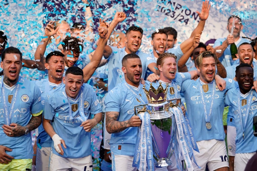 म्यानचेस्टर सिटीलाई लगातार चौथोपटक प्रिमियर लिगको उपाधि