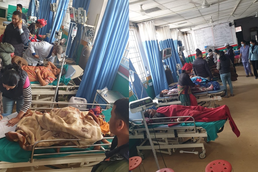 भूकम्प पीडितको उपचार लथालिङ्‌ग, घाइतेहरू उपचारको खोजीमा जाजरकोट छोड्दै