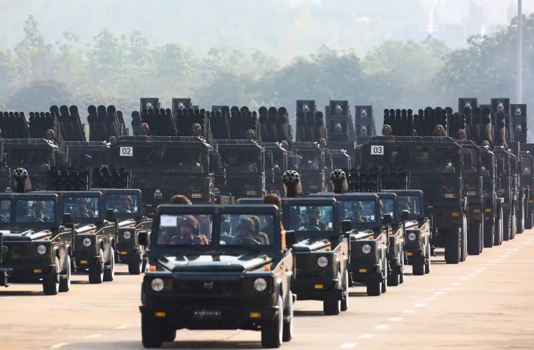 म्यानमारले सैन्य ‘कू’पछि भित्र्यायो १ अर्ब डलरको हतियार