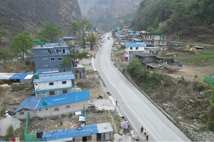 कालीगण्डकी करिडोरः तिप्ल्याङ–पोखरेबगर खण्डमा कालोपत्र