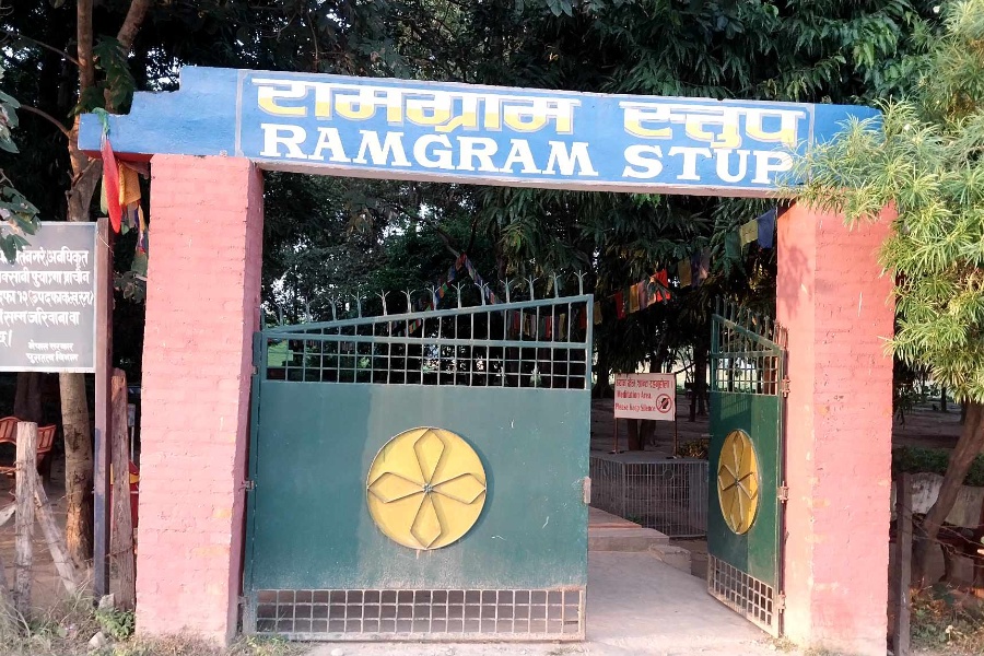 रामग्राम स्तूप उत्खननमा पुरातत्त्व अवशेष भेटियो : लुम्बिनी विकास कोष