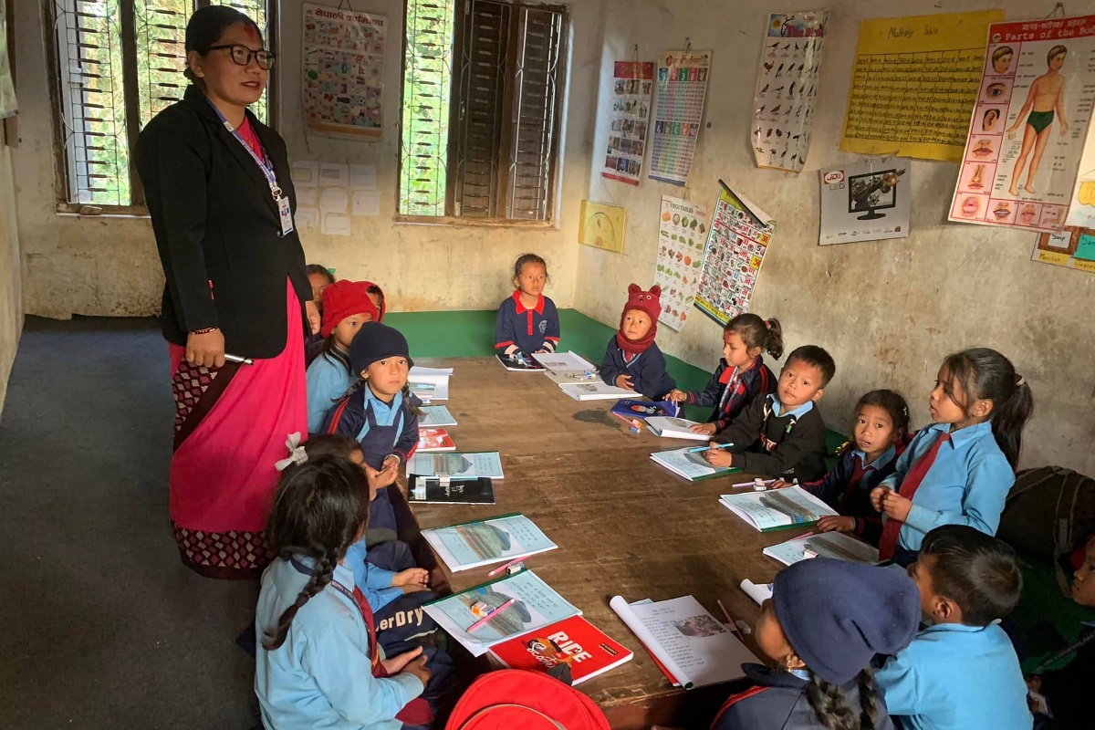 व्यासको केशवटार माविमा मगर भाषाको पढाइ