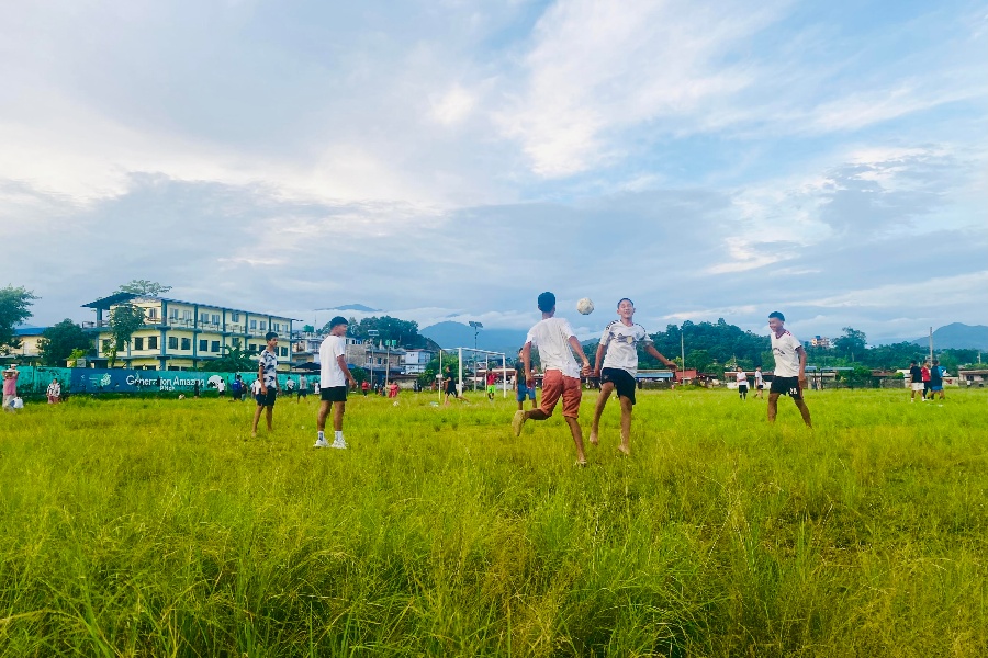 १ करोडभन्दा धेरै खर्च भएको लेखनाथ रंगशाला घाँसेमैदानमा परिणत