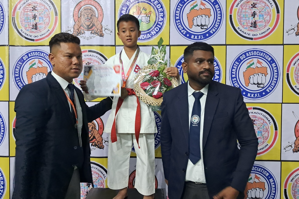 भारतमा जारी अन्तर्राष्ट्रिय खुला कराँते प्रतियोगितामा नेपालले जित्यो पहिलो स्वर्ण