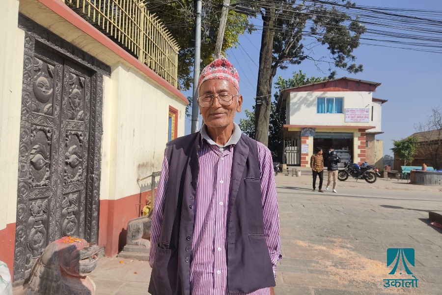 तारकेश्वर नगरपालिका-९ का नारायण महर्जन। तस्वीर प्रविता श्रेष्ठ/उकालो
