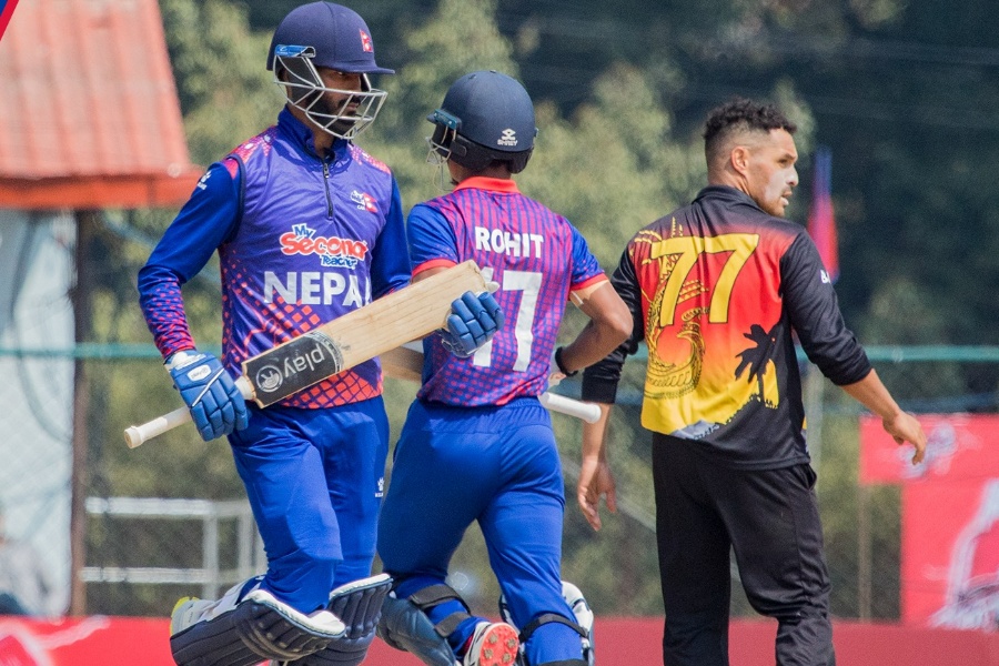 आसिफको शतकमा नेपालद्वारा पीएनजीसामु २९८ रनको लक्ष्य