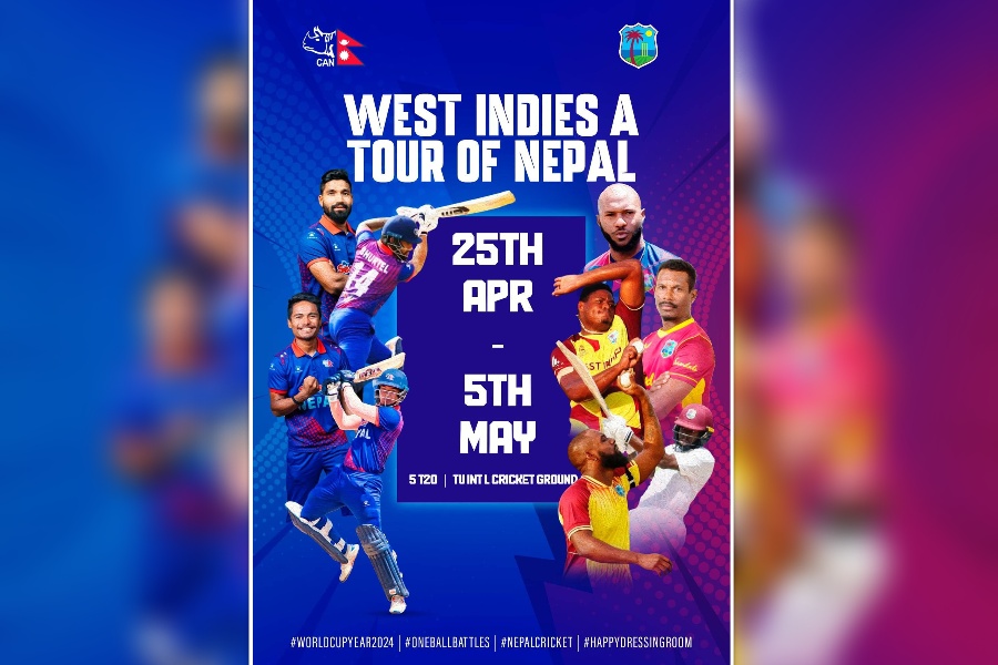 नेपालले वेस्टइन्डिज ‘ए’सँग टी२० शृंखला खेल्ने