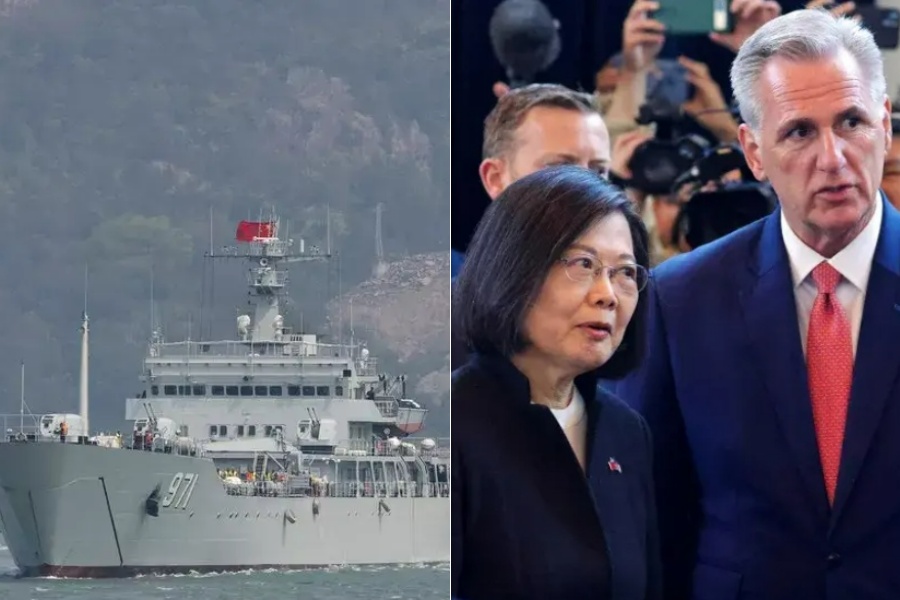 साईले अमेरिकी सभामुखलाई भेटेपछि चीनले गर्‍यो ताइवानलाई घेरा हाल्दै सैन्य अभ्यास