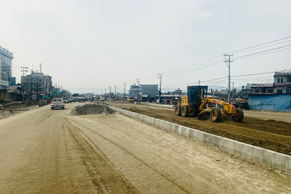 पोखरा जोड्ने मुख्य सडकको ठेक्का अवधि सकियो, प्रगति ३० प्रतिशत