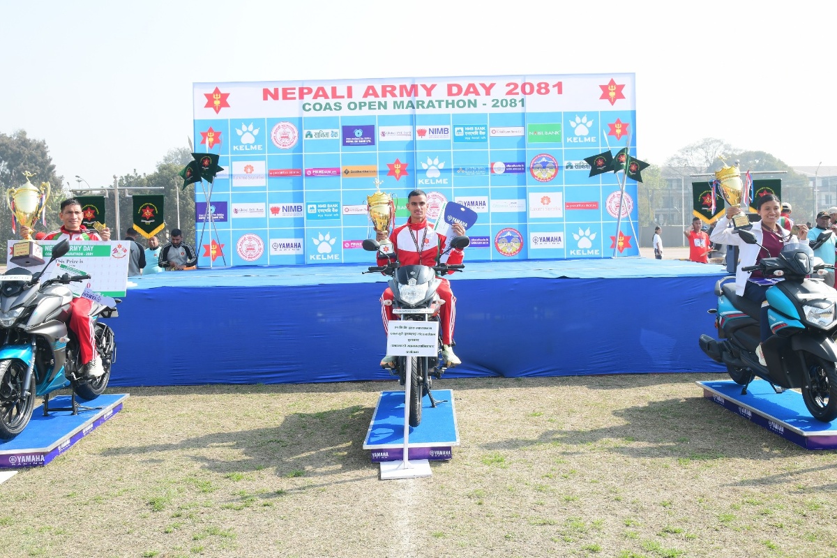 प्रधानसेनापति खुल्ला म्याराथनमा नेपाली सेनाका खड्का प्रथम