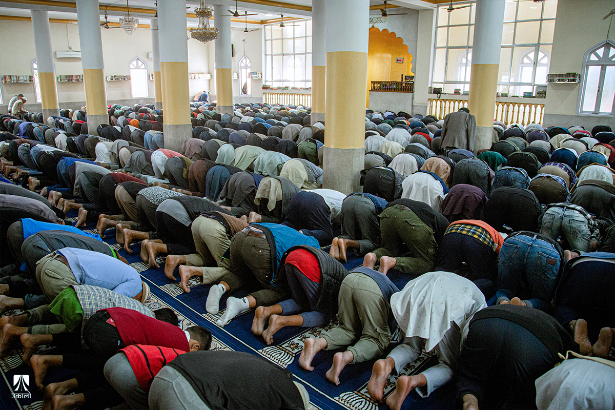 जामे मस्जिदमा रमजानको नमाज (तस्वीरहरू)