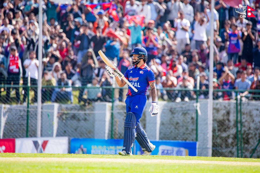 नेपालद्वारा यूएईलाई १६३ रनको लक्ष्य