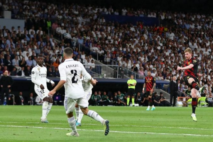 पहिलो लेगमा रियल मड्रिड र म्यानचेस्टर सिटीको बराबरी