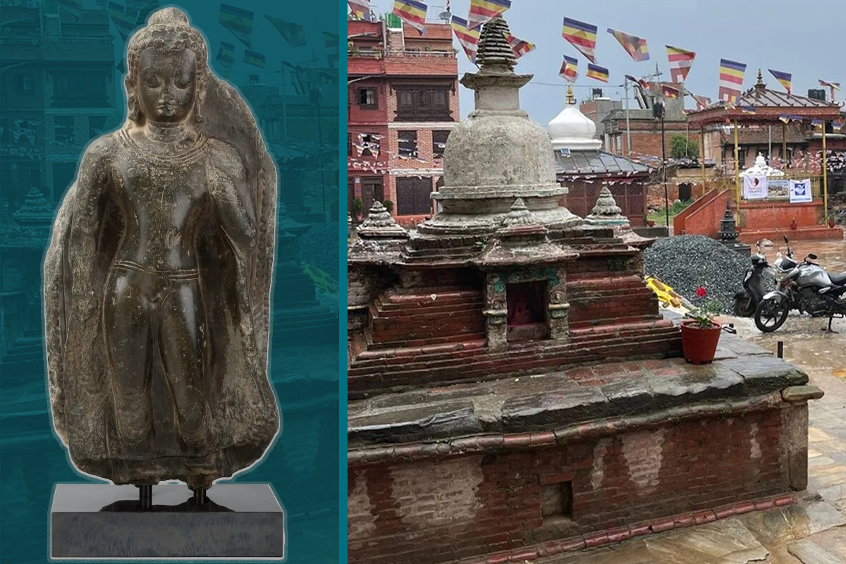 ५० वर्षअघि बुङमति चैत्यबाट चोरिएको बुद्धमूर्ति अमेरिकाबाट फिर्ता आउँदै