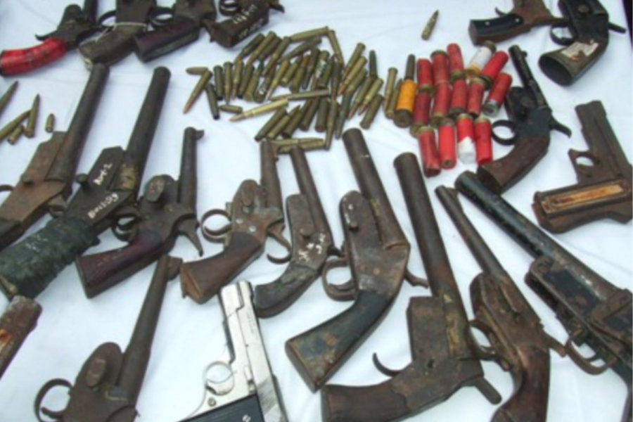 विभिन्न समयमा जफत भएका ८ हजार ८९६ थान हतियार नष्ट