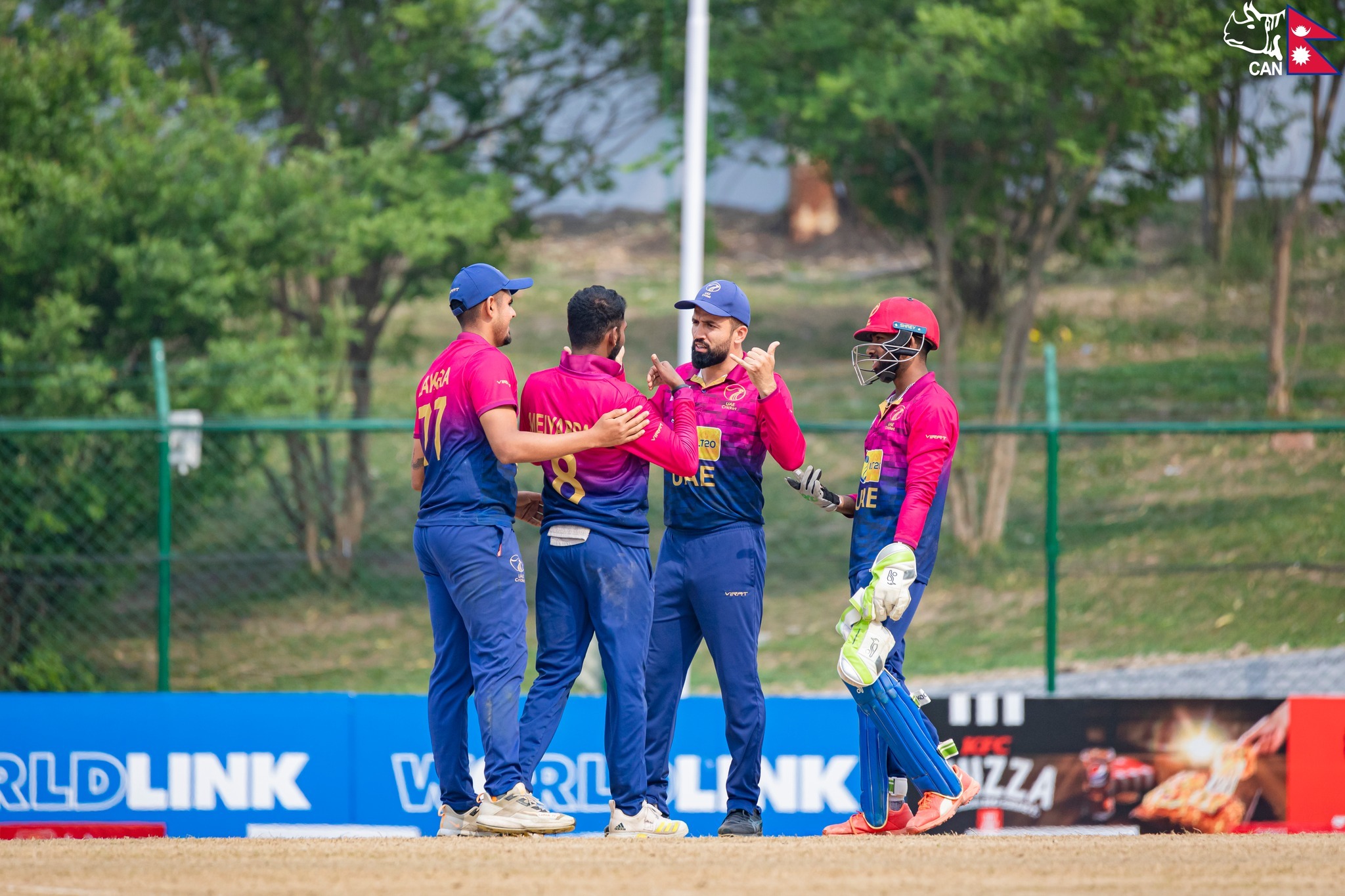 डीएल मेथडमा ओमानलाई पराजित गर्दै यूएई फाइनलमा, उपाधिका लागि नेपालसँग खेल्ने