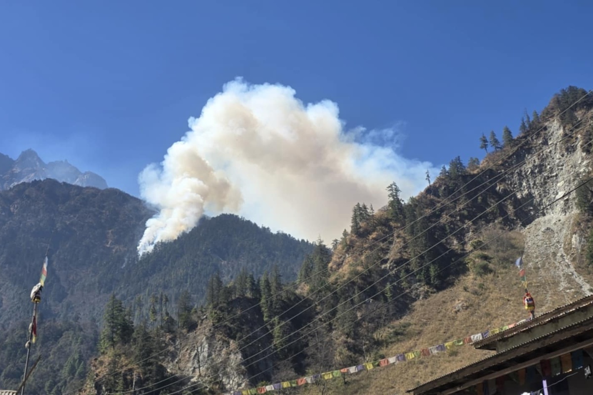 तिमाङको जंगलमा ५ दिनदेखि डढेलो, निभाउन कठिन