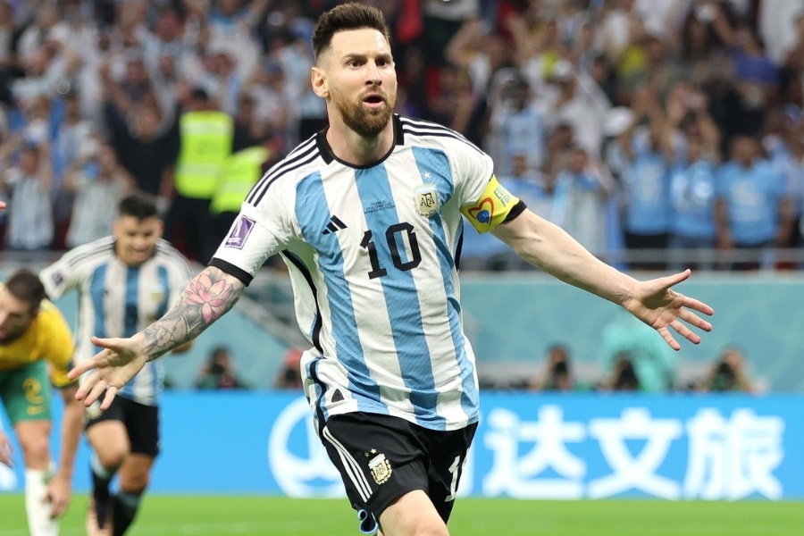 करिअरकाे हजाराैँ खेलमा मेसीकाे गाेल, अर्जेन्टिना क्वार्टरफाइनलमा