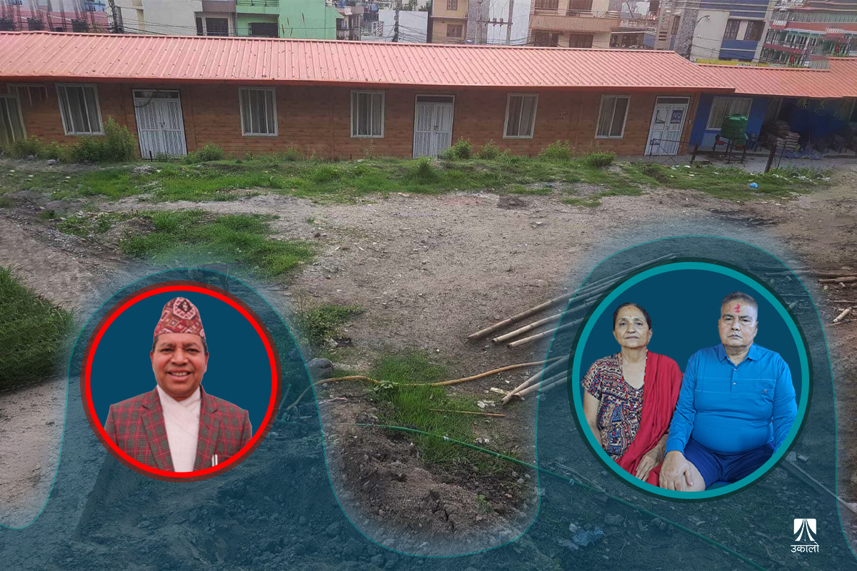 व्यक्तिको जग्गामा बुढानीलकण्ठ नगरपालिकाको बलमिच्याइँ, जबर्जस्ती बनाइयो सरकारी संरचना