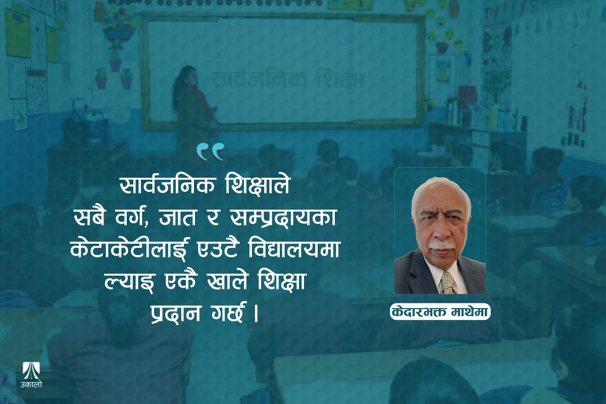 निजी र सार्वजनिक शिक्षाका दुई कित्ता