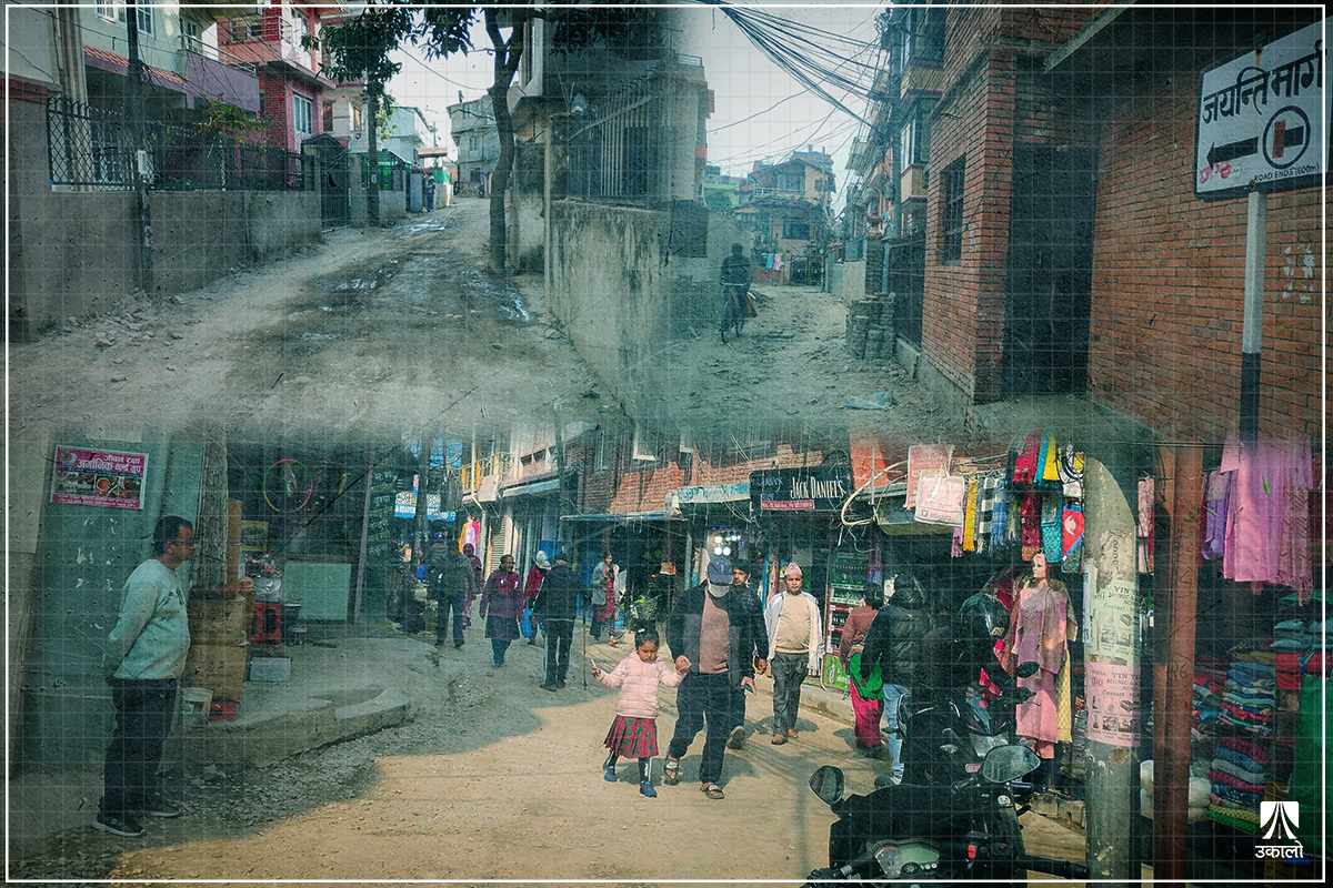 काठमाडौँ महानगरमा भद्रगोल भित्री सडक, एक वर्षदेखि खन्दै–छाड्दै