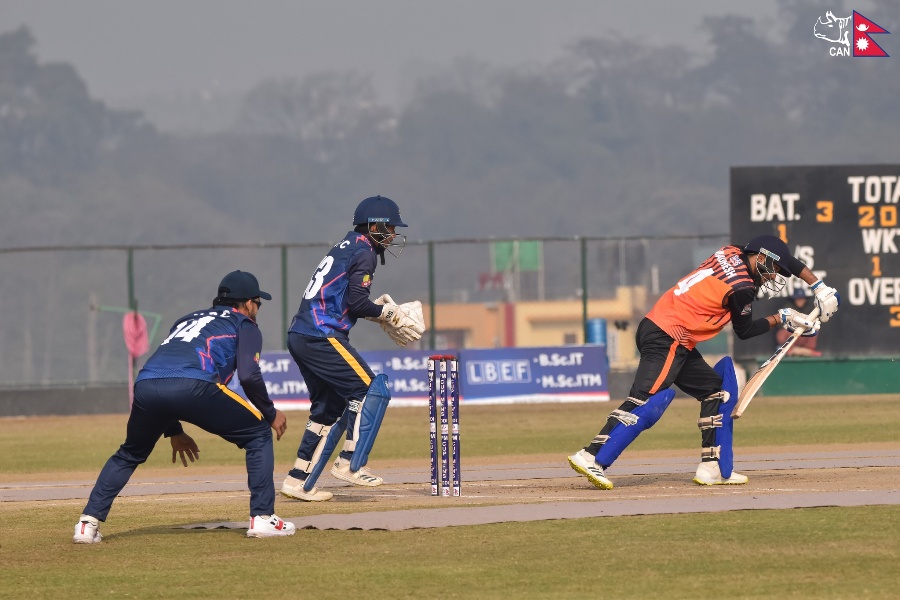 पुलिसको अपराजित यात्रा कायमै, मधेश ६ विकेटले पराजित