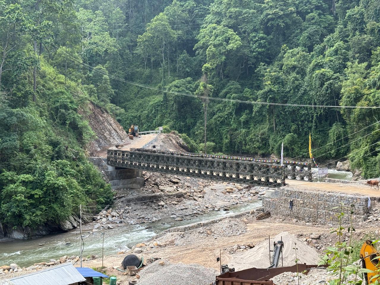 पुवा खोलामा बेलिब्रिज निर्माण, बिर्तामोडसम्मको दूरी ३६ किलोमिटर छोटियो