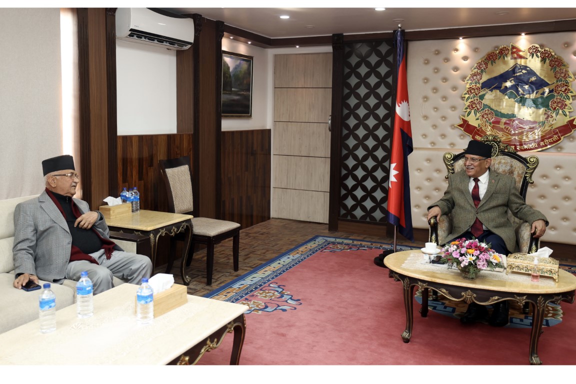 दाहाल–ओलीबीचको छलफल निष्कर्षविहीन