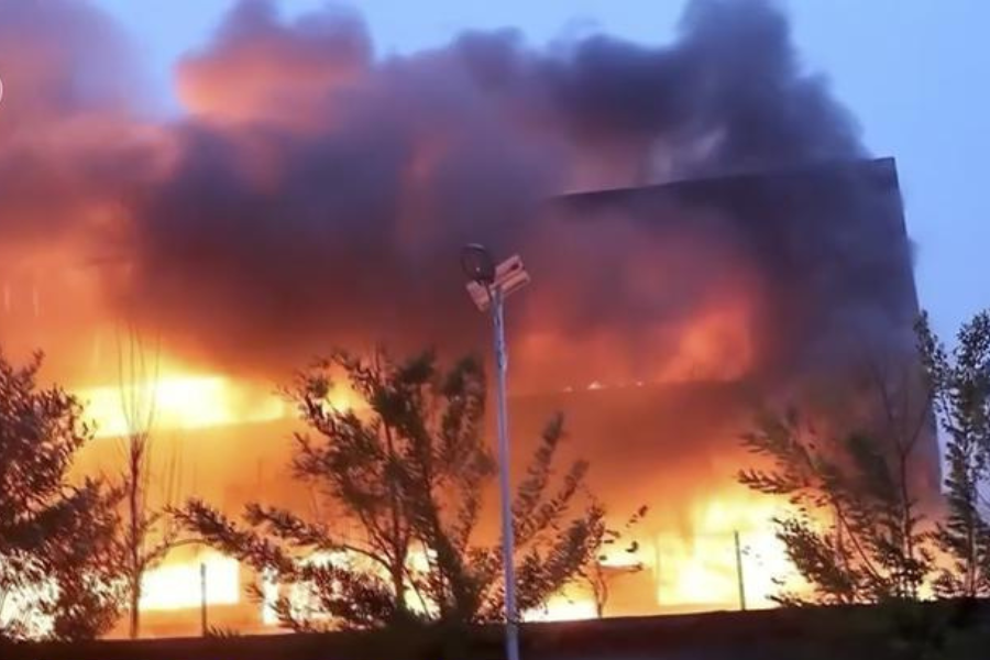 चीनको एक उद्योगमा आगलागी : ३८ जनाको मृत्यु