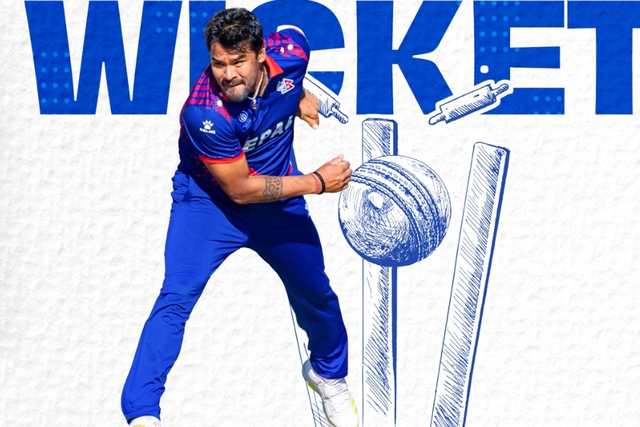 पाकिस्तानविरुद्ध नेपालले लियाे दुई विकेट