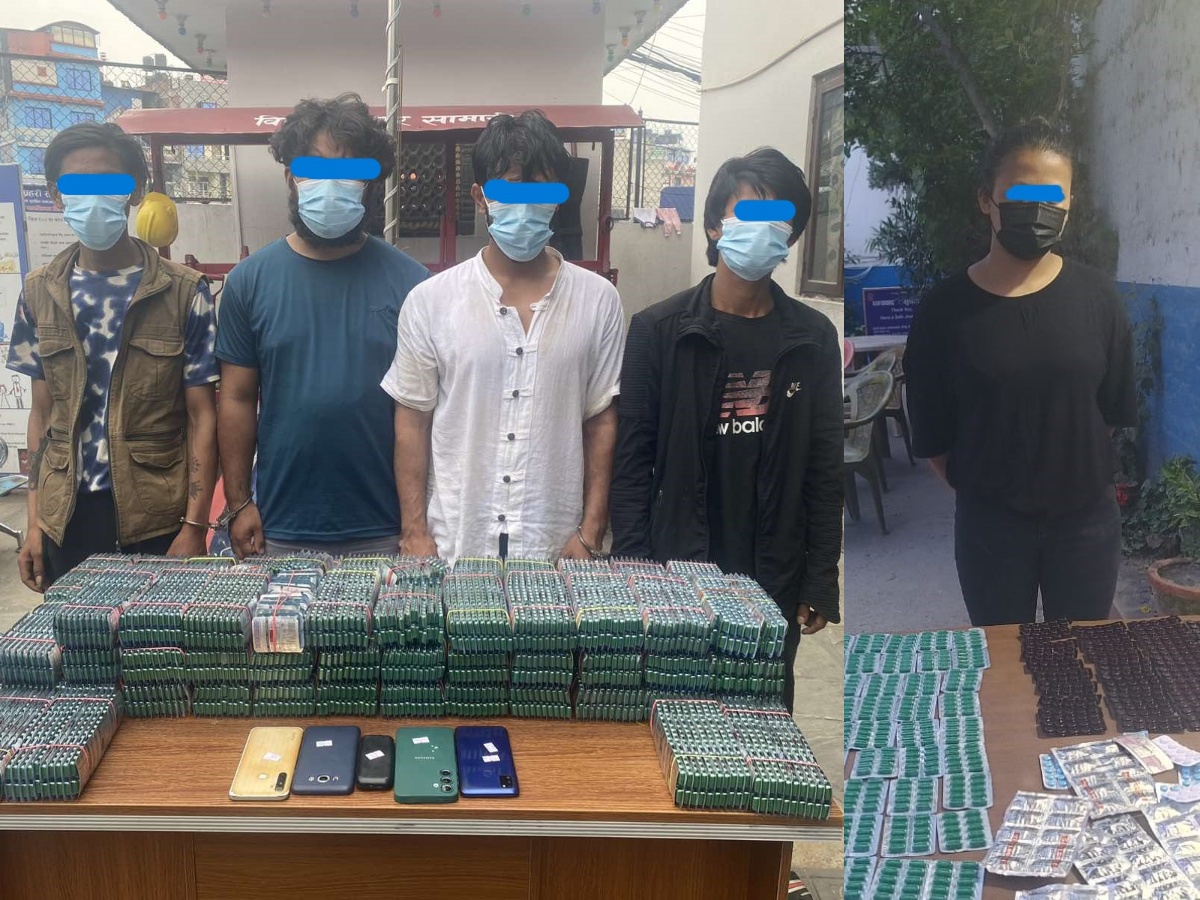 लागुऔषध कारोबारको आरोपमा फार्मेसी सञ्चालकसहित ५ जना पक्राउ