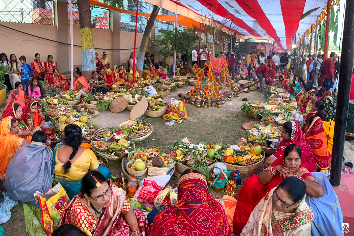 वीरगन्जको घडिअर्वामा छठको रौनक (तस्वीरहरू)