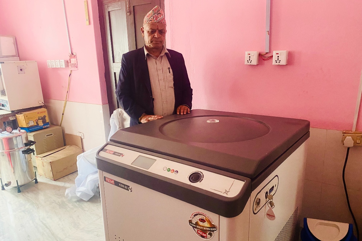 १ वर्षदेखि थन्कियो रक्तसञ्चार केन्द्रको स्वास्थ्य उपकरण