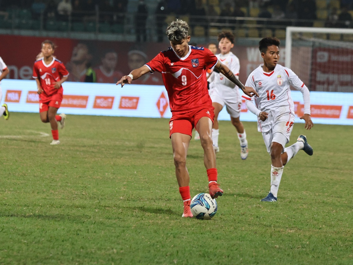 अन्तर्राष्ट्रिय महिला फुटबल: नेपाल र म्यानमारको बराबरी