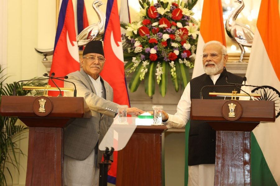 प्रधानमन्त्री दाहाल र मोदीद्वारा विराटनगर रेलमार्गको उद्घाटन