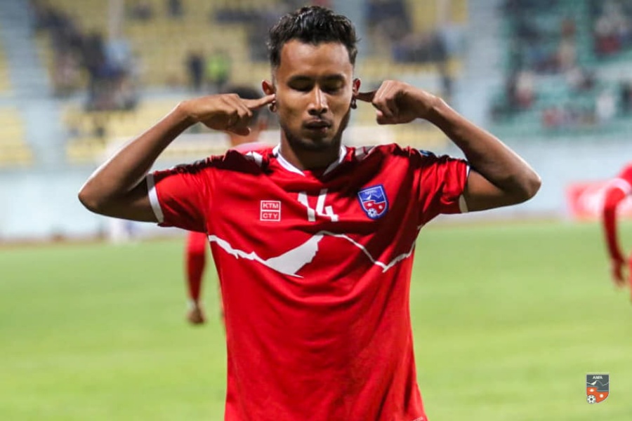 विश्वकप छनोट : कीर्तिमान बराबरी गरेका अञ्जनको गोलमा नेपाल हारबाट जोगियो