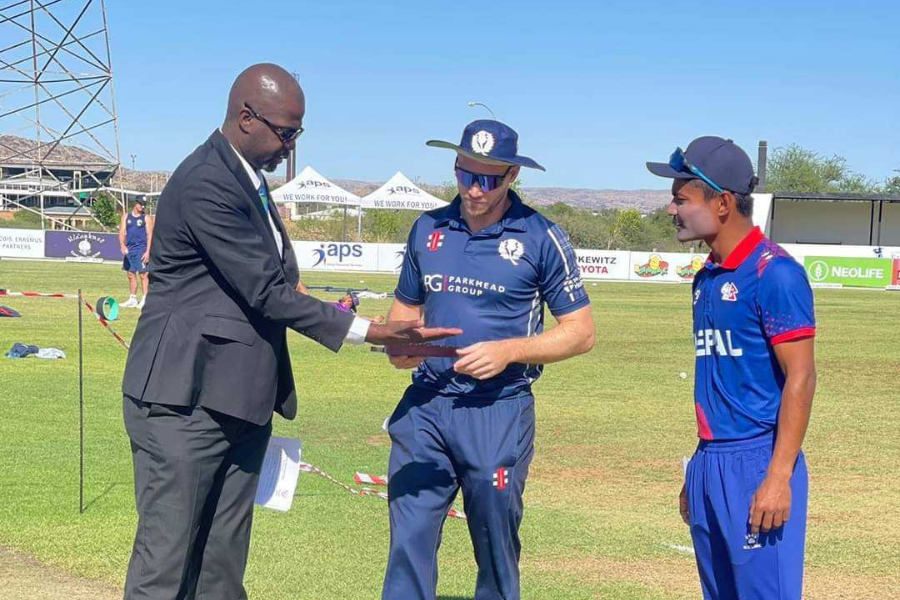 नेपालका ५ ब्याटरले दोहोरो अंकमा रन बनाउन सकेनन्, स्कटल्यान्डले पायो १३८ रनको लक्ष्य