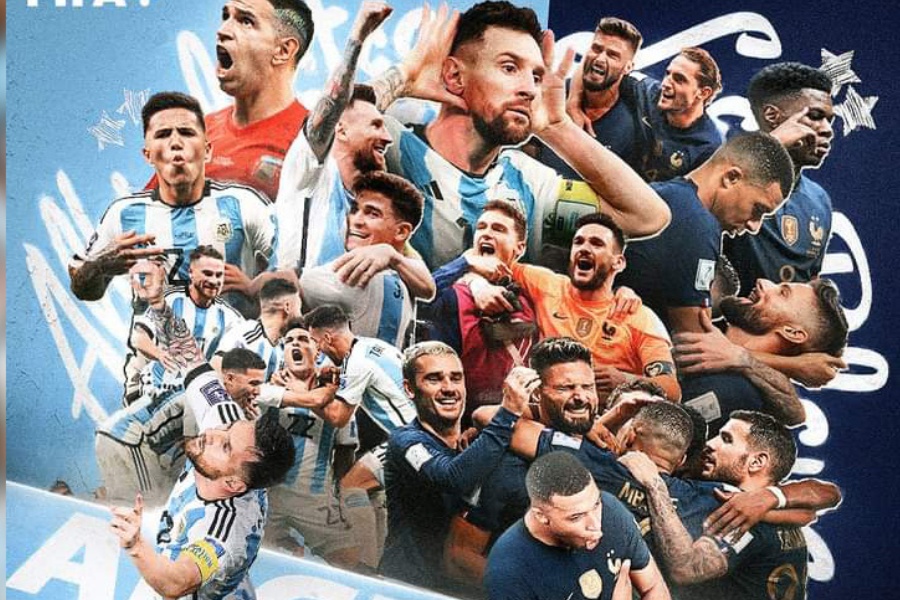 विश्वकप फुटबलको उपाधिका लागि फ्रान्स र अर्जेन्टिना भिड्दै