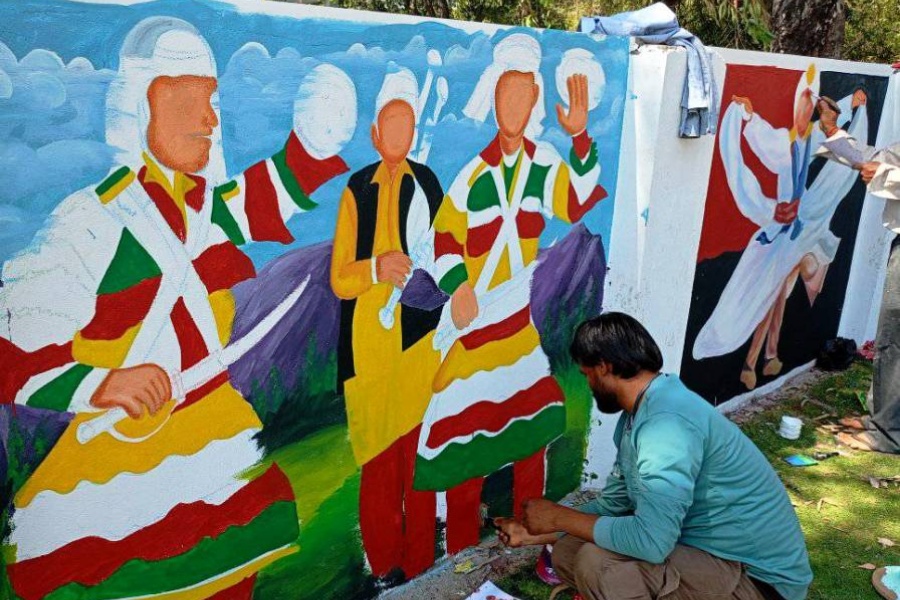 महेन्द्रनगरका भित्तामा संस्कृति झल्किने ‘चित्रकला’