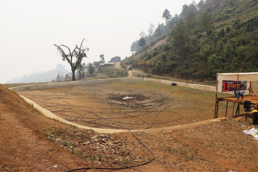संरक्षण गर्न भन्दै डोजर लगाइएपछि सुके बागलुङका ताल