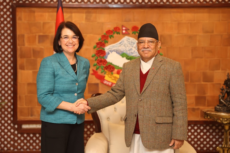 प्रधानमन्त्री र बाइडेनका विशेष सहायक लाउबाचरबीच भेटवार्ता