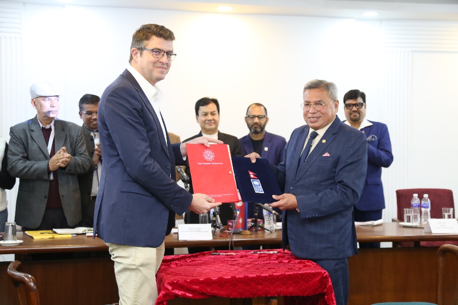 दिगो आर्थिक विकास र प्रकोप न्यूनीकरणका लागि चेम्बर र यूएनडीपीबीच सहकार्यको सम्झौता