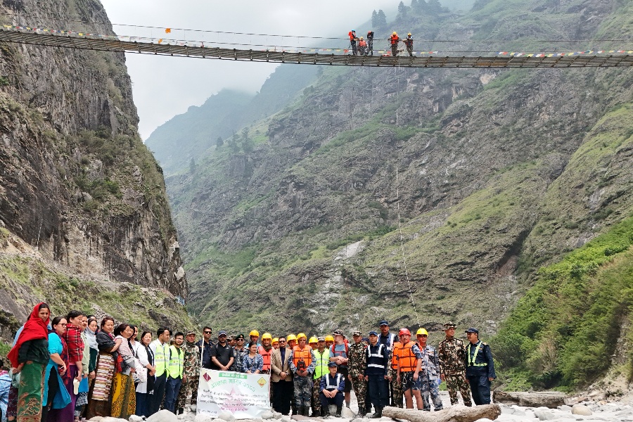 मर्स्याङ्दी नदीमा मनसुन विपद् उद्धार अभ्यास