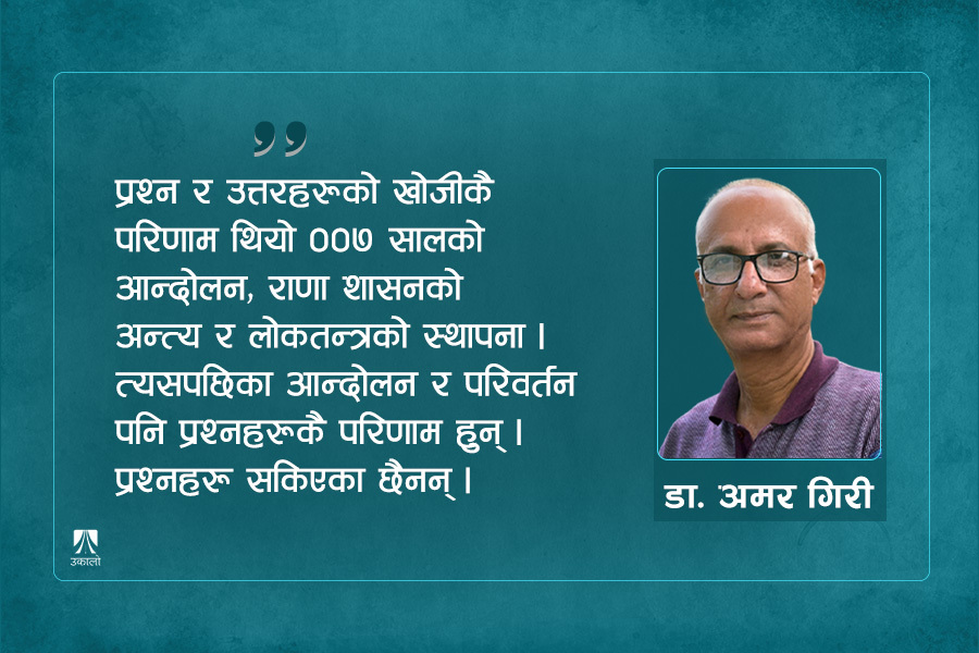 प्रश्नहरू अझै जीवित छन्