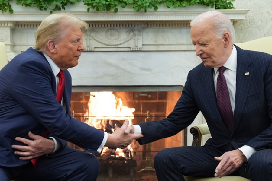 ट्रम्प र बाइडेनबीच भेटवार्ता, शान्तिपूर्ण ढंगले सत्ता हस्तान्तरण गरिने